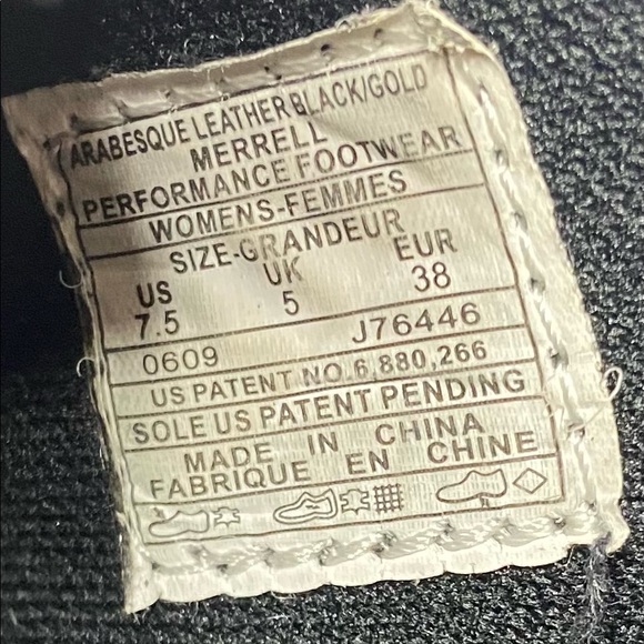 MERRELL Womens Size 7.5 Black Suede Zipper Shoes - Picture 7 of 9